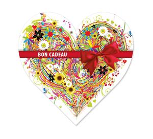 bons cadeaux en forme de coeur cartes cadeaux coupons pos U452F pour entreprises