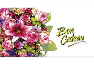 bon cadeau à plier bons cadeaux pliables multicolore cartes cadeaux coupons BL254F fleur fleurs fleuriste
