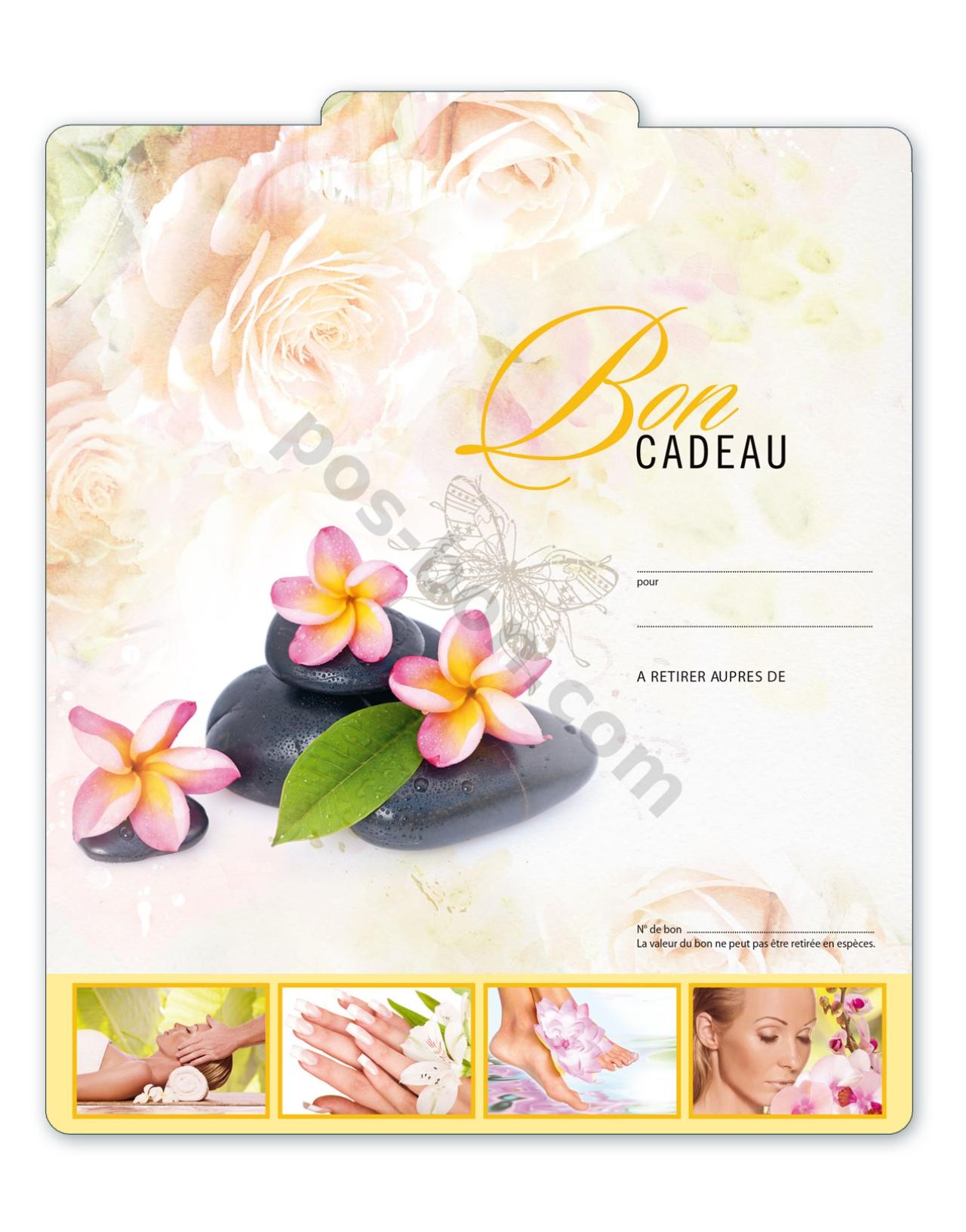 50 Formulaires De Bons Cadeaux Vierges à Personnaliser - Format 210x105 Mm, Carton 250 G/m², Recto Brillant, Verso Mat