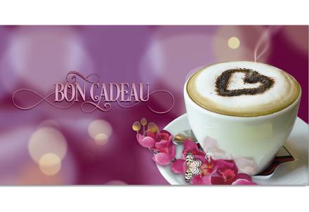 bon cadeau à plier bons cadeaux pliables multicolore cartes cadeaux coupons G254F café salon de thé glacier café