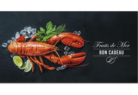 bon cadeau à plier bons cadeaux pliables multicolore cartes cadeaux coupons FK202F poisson poissonnerie fruits de mer