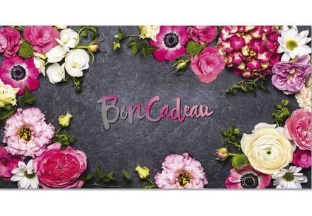 bon cadeau à plier bons cadeaux pliables multicolore cartes cadeaux coupons BL248F fleur fleurs fleuriste