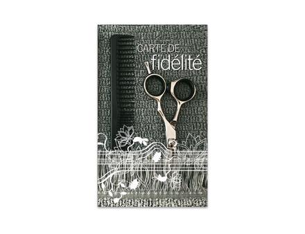 carte de client cartes clients fidélisation des clients fidélité système de rabais des remises K541F coiffeur salon de coiffure