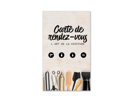 carte cartes de rendez-vous rendez vous K7705F coiffeur salon de coiffure