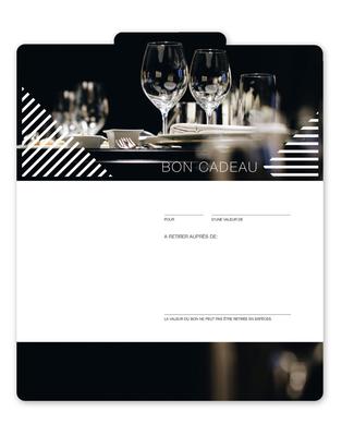 Bon-cadeau MC | restaurant auberge: Face intérieure ouverte