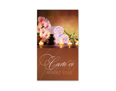 Carte de rendez-vous massage kinésithérapie 