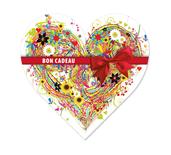 bons cadeaux en forme de coeur cartes cadeaux coupons pos U452F pour entreprises