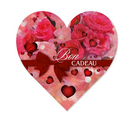 bons cadeaux en forme de coeur cartes cadeaux coupons pos U450F pour entreprises fête des mères 14 février La Saint Valentin