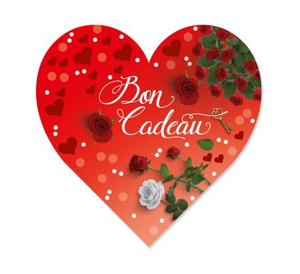 bons cadeaux en forme de coeur cartes cadeaux coupons pos U451F pour entreprises fête des mères 14 février La Saint Valentin