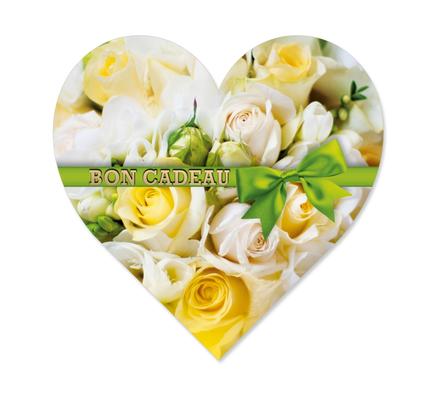 bons cadeaux en forme de coeur cartes cadeaux coupons pos BL451F fleur fleurs fleuriste