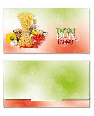 Bon-cadeau MC | restaurants italiens: Face extérieure fermée