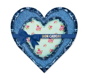 bons cadeaux en forme de coeur cartes cadeaux coupons pos FA450F magasin de mode vêtement vestimentaires produits textiles mode féminine boutique