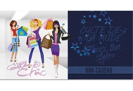 bon cadeau à plier bons cadeaux pliables multicolore cartes cadeaux coupons FA247F mode féminine boutique