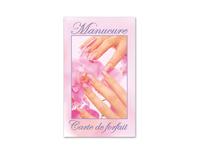 carnet à 10 dix carte cartes d‘abonnement fidélité client fidélisation des clients KS456F atelier de manucure d‘ongles design des ongles